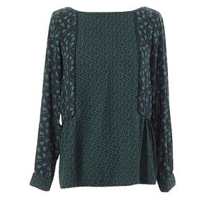 Loft Green And Blue Floral Blouse Size XXSP